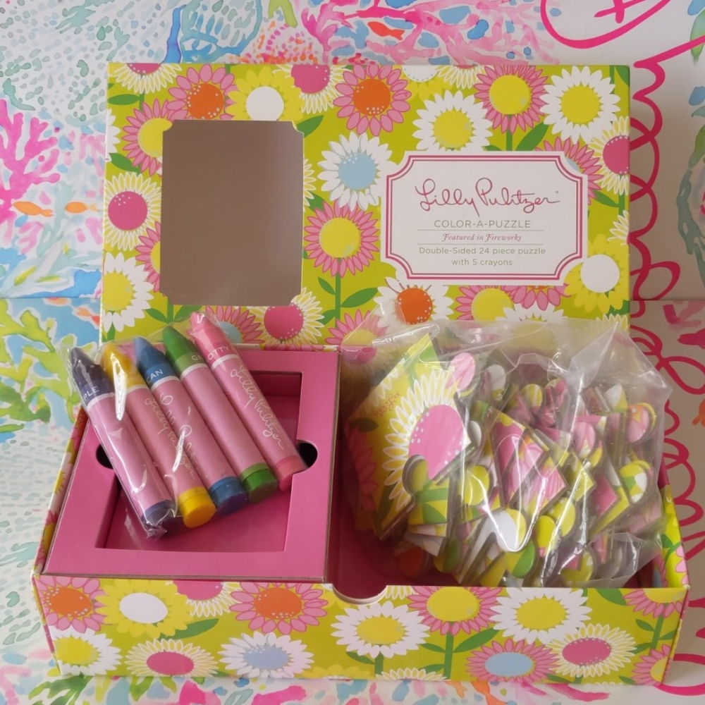 Lilly Pulitzer "Color-A-Puzzle" in Fireworks
